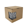 Pudełko na kubek z okienkiem szare
